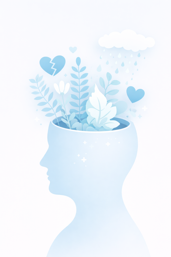 Mental wellness through serene symbolism